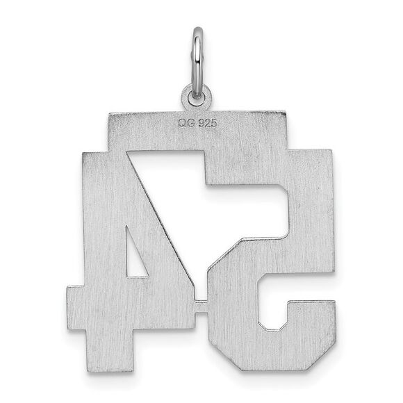 Sterling Silver, Jersey Collection, Large Number 54 Pendant